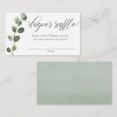 Einfache Eukalyptusgrün-Gewinnerkarten Begleitkarte (Vorne/Hinten)