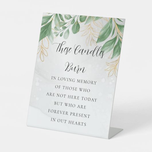 Einfache Eukalyptussignatur Sockelschild (Vorderseite)