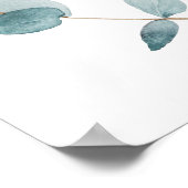 Einfache Eukalyptuszweige Benutzerdefiniertes Text Poster (Ecke)