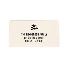 Einfache Evergreen Address Labels Adressaufkleber