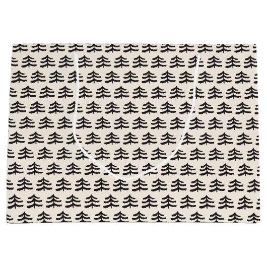 Einfache Evergreen Modern Große Geschenktüte (Vorderseite)