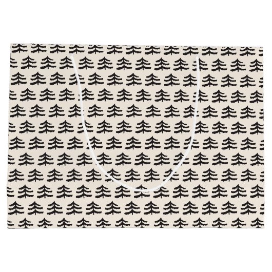 Einfache Evergreen Modern Große Geschenktüte (Rückseite)