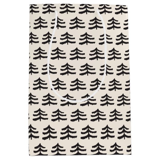 Einfache Evergreen Modern Mittlere Geschenktüte (Vorderseite)