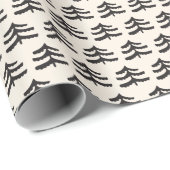 Einfache Evergreen Modern Wrapping Paper Roll Geschenkpapier (Rolleneckpunkt)
