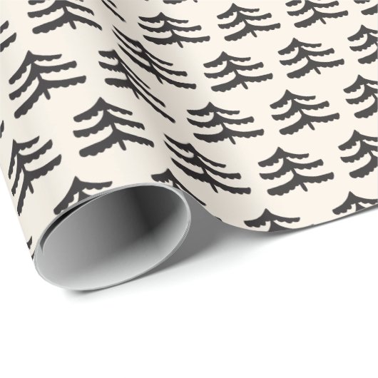 Einfache Evergreen Modern Wrapping Paper Roll Geschenkpapier (Rolleneckpunkt)