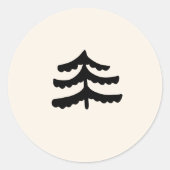 Einfache Evergreen Moderne Sticker (Vorderseite)