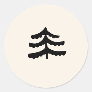 Einfache Evergreen Moderne Sticker