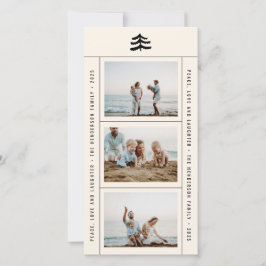 Einfache Evergreen Multi-Foto-Ferienkarte