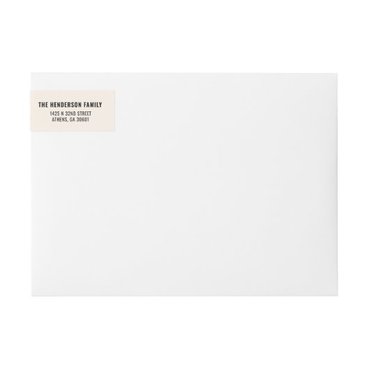 Einfache Evergreen Skinny-Rücksendeadressen-Aufkle (Vorderseite)