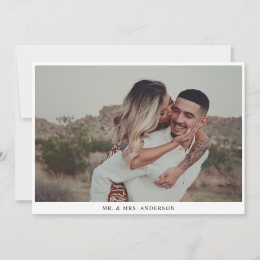 Einfache Extravagante Kalligrafie-Schwarz-Script-H Dankeskarte (Vorderseite)