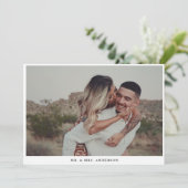 Einfache Extravagante Kalligrafie-Schwarz-Script-H Dankeskarte (Stehend Vorderseite)