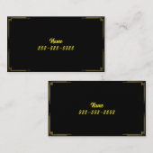 Einfache Extravagante Name- und Zahlenkarte Visitenkarte (Vorne/Hinten)