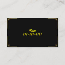 Einfache Extravagante Name- und Zahlenkarte