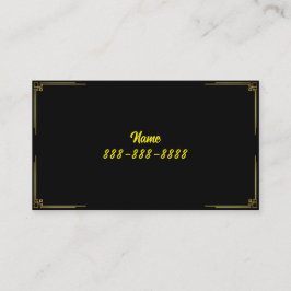 Einfache Extravagante Name- und Zahlenkarte Visitenkarte