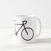 Einfache Fahrrad-Silhouette Kaffeetasse (VorderseiteRechts)