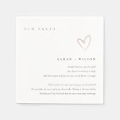 Einfache Fakten zum Hochzeitsfieber mit Skriptunsc Serviette (Vorderseite)