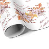 Einfache Fall-Blume-Brautparty Geschenkpapier (Rolleneckpunkt)