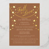 Einfache Fall-Foilage Folieneinladung (Vorderseite)