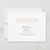 Einfache Fall Foliage Beerdigung Danke (Rückseite)