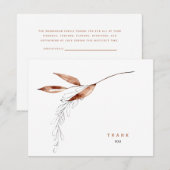 Einfache Fall Foliage Beerdigung Danke, dass Sie d Dankeskarte (Vorne/Hinten)