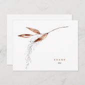 Einfache Fall Foliage Beerdigung Danke Name & Datu (Vorne/Hinten)