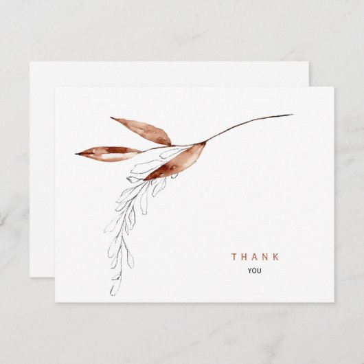 Einfache Fall Foliage Beerdigung Danke Name & Datu (Vorne/Hinten)