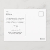 Einfache Fall Foliage Beerdigung Danke Postkarte (Rückseite)