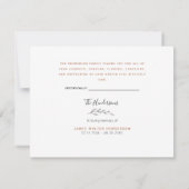 Einfache Fall Foliage Beerdigung Spezifischer Dank Dankeskarte (Rückseite)