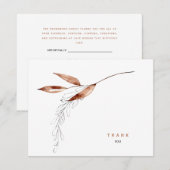 Einfache Fall Foliage Beerdigung Spezifischer Dank Dankeskarte (Vorne/Hinten)