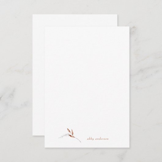 Einfache Fall Foliage Blank Individuelle Name Viel Dankeskarte (Vorne/Hinten)