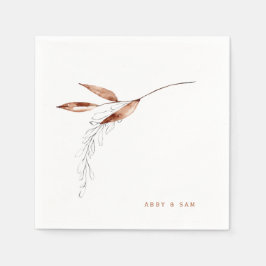 Einfache Fall Foliage Hochzeitscocktail Serviette