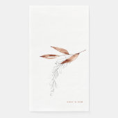 Einfache Fall-Foliage-Hochzeitsobennamen Serviette (Vorderseite)