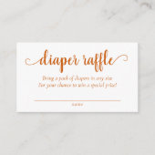 Einfache Fall-Windeln | Burnt Orange Dusche Begleitkarte (Vorderseite)