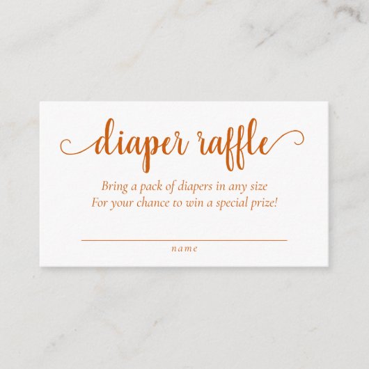 Einfache Fall-Windeln | Burnt Orange Dusche Begleitkarte (Vorderseite)