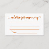 Einfache Fallberatung | Burnt Orange Keepake Card Begleitkarte (Vorderseite)