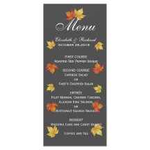 Einfache Fallende Ahorn-Blätter - Menü-Karte