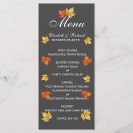 Einfache Fallende Ahorn-Blätter - Menü-Karte Menükarte