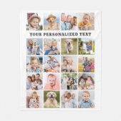 Einfache Familie 20 Custom Fotos Collage Birthday Fleecedecke (Vorderseite)