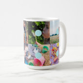 Einfache Familie 8 Fotos Collage Kaffeetasse (VorderseiteRechts)