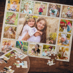 Einfache Familien-Foto-Collage für 15 Bilder Puzzle