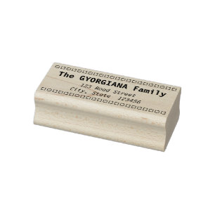 Einfache Familien-Nachname und Adresse Gummistempel