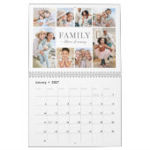 Einfache Familienfoto-Collage Kalender (Jan 2027)
