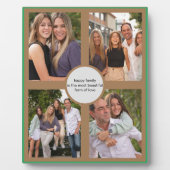 Einfache Familienfoto-Collage Tabletop-Plakette Fotoplatte (Vorderseite)