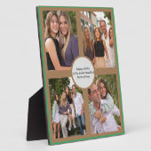 Einfache Familienfoto-Collage Tabletop-Plakette Fotoplatte (Seite)