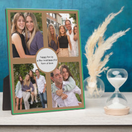 Einfache Familienfoto-Collage Tabletop-Plakette Fotoplatte