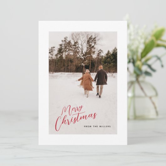 Einfache Familienfreude Weihnachten Foto Feiertage (Stehend Vorderseite)