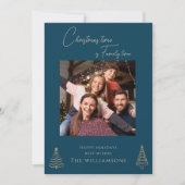 Einfache Familienjubiläum Foto Feiertagskarte (Vorderseite)