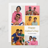 Einfache Familienkollektion des Modernen Vatertags Feiertagskarte (Vorne/Hinten)