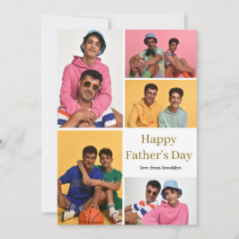 Einfache Familienkollektion des Modernen Vatertags Feiertagskarte