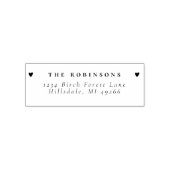 Einfache Familienname und Herz | RÜCKSENDEADRESSE Permastempel (Design)
